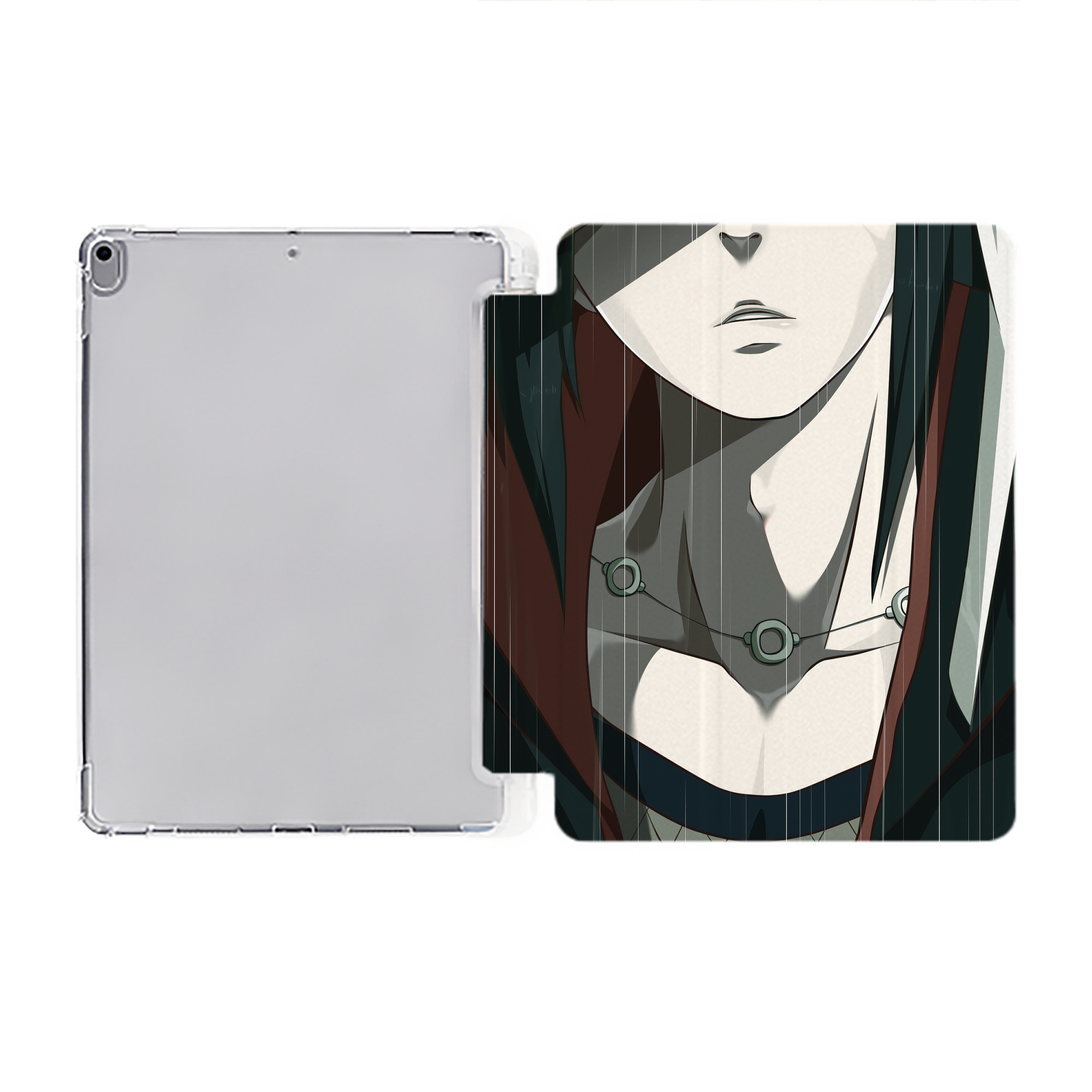 （画像用） NARUTO -ナルト- NARUTO -ナルト- 疾風伝 IPad ケース ペン収納付き 三つ折りスタンド PUレザー×シリコン 対応機種9.5/10.5/10.9インチ